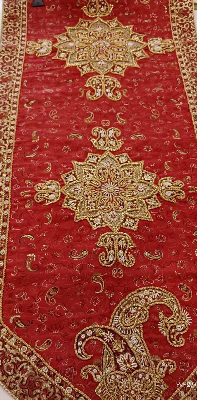 رانر تمام ابریشم سرمه دوزی